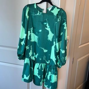 Beautiful green dress.